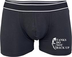 Černé boxerky Sebastian Fapšo - Tanks do not back up