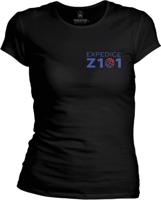 Černé tričko dámské s logem Expedice Z101 Zlín