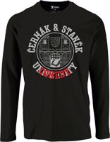 Černé triko s dlouhým rukávem Čermák Staňěk Comedy - University