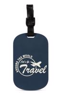 Cestovní jmenovky na kufr Worldpack Let's go Travel - navy - 2 kusy