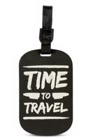 Cestovní jmenovky na kufr Worldpack Time to Travel - černé - 2 kusy