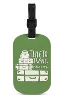 Cestovní jmenovky na kufr Worldpack Time to Travel - zelené - 2 kusy