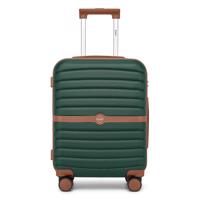Cestovní kabinový kufr ABS+PC s pruhovaným vzorem Kono - 36 L - tmavě zelený