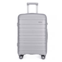 Cestovní kufr Kono Elegant - šedý - 103L K2091L-GY-28