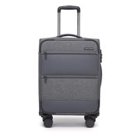 Cestovní textilní kufr British Traveller - šedý - 41 L