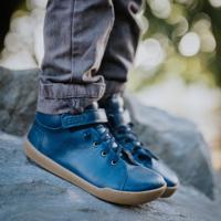 CRAVE BERGEN WINTER Dark Blue Dětské zimní zateplené barefoot boty - 28
