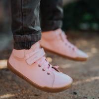 CRAVE BERGEN WINTER Pink Dětské zimní zateplené barefoot boty - 27