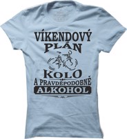 Cyklistické tričko Víkendový plán kolo pro ženy