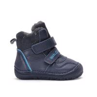 D.D.STEP W073-42814A ZIMNÍ KOTNÍKOVÉ BOTY Royal Blue Dětské zimní zateplené barefoot boty - 20