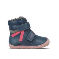 D.D.STEP W073-52306C Tmavě Modrá Dětské zimní zateplené barefoot boty - 29