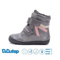 D.D.STEP W073-52306D Tmavě Šedá Dětské zimní zateplené barefoot boty - 21