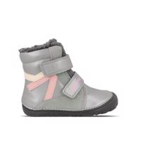 D.D.STEP W073-52306D Tmavě Šedá Dětské zimní zateplené barefoot boty - 26