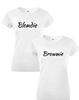Dámská BFF trička Blondie a Brownie - stylová trika pro kamarádky