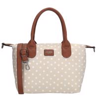 Dámská kabelka Charm London Buckingham - 6,5L - taupe s puntíky