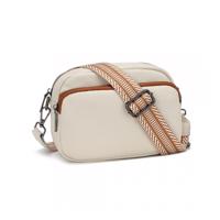 Dámská kožená crossbody kabelka Miss Lulu - béžová LH2418