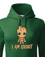 Dámská mikina Groot z filmu Strážci galaxie - Já jsem Groot na mikině