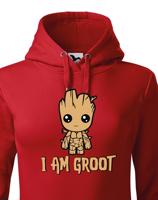 Dámská mikina Groot z filmu Strážci galaxie - Já jsem Groot na mikině