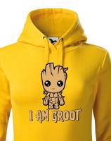 Dámská mikina Groot z filmu Strážci galaxie - Já jsem Groot na mikině