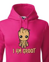 Dámská mikina Groot z filmu Strážci galaxie - Já jsem Groot na mikině