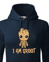 Dámská mikina Groot z filmu Strážci galaxie - Já jsem Groot na mikině