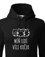 Dámská mikina Míň lidí více koček - ideální dárek pro milovníky koček