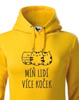 Dámská mikina Míň lidí více koček - ideální dárek pro milovníky koček