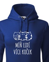 Dámská mikina Míň lidí více koček - ideální dárek pro milovníky koček