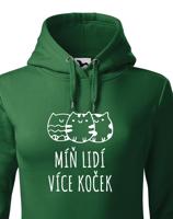 Dámská mikina Míň lidí více koček - ideální dárek pro milovníky koček