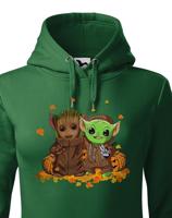 Dámská mikina Mistr Yoda a Groot - ideální pro každú fanynku