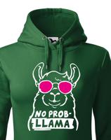 Dámská mikina No Prob - LLama - veselý potisk s ještě veselejšími barvami