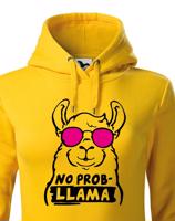 Dámská mikina No Prob - LLama - veselý potisk s ještě veselejšími barvami