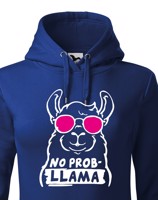 Dámská mikina No Prob - LLama - veselý potisk s ještě veselejšími barvami