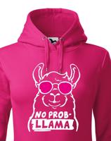 Dámská mikina No Prob - LLama - veselý potisk s ještě veselejšími barvami