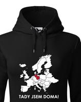 Dámská mikina pro cestovatele Tady jsem doma - s mapou Evropy