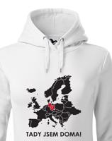 Dámská mikina pro cestovatele Tady jsem doma - s mapou Evropy