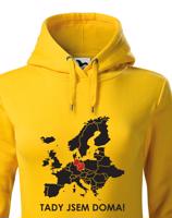 Dámská mikina pro cestovatele Tady jsem doma - s mapou Evropy