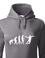 Dámská mikina pro házenkáře s potiskem evoluce házené - skvělý dárek