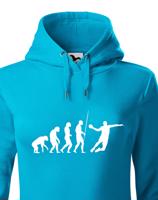 Dámská mikina pro házenkáře s potiskem evoluce házené - skvělý dárek
