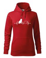 Dámská mikina pro milovníky zvířat - Anglický buldok tep