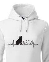 Dámská mikina pro milovníky zvířat - Anglický buldok tep