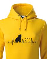 Dámská mikina pro milovníky zvířat - Anglický buldok tep