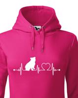 Dámská mikina pro milovníky zvířat - Anglický buldok tep