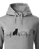 Dámská mikina pro milovníky zvířat - Anglický buldok tep