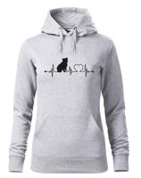 Dámská mikina pro milovníky zvířat - Anglický buldok tep