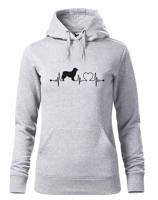 Dámská mikina pro milovníky zvířat - Český strakatý pes tep