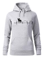 Dámská mikina pro milovníky zvířat - Čínsky chocholatý pes tep