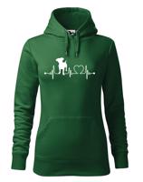 Dámská mikina pro milovníky zvířat -  Jack Russell teriér tep