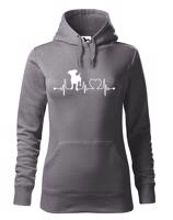 Dámská mikina pro milovníky zvířat -  Jack Russell teriér tep