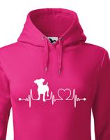 Dámská mikina pro milovníky zvířat -  Jack Russell teriér tep