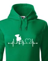 Dámská mikina pro milovníky zvířat -  Jack Russell teriér tep